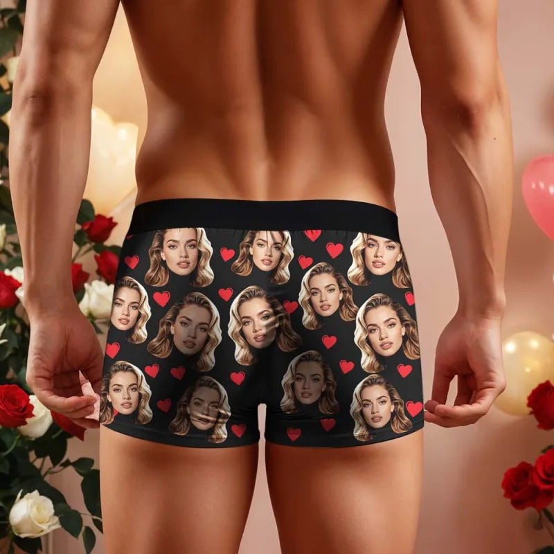 Personalized Face Boxer I Sucked It So It's Mine Men Underwear without Custom Belt Text Christmas Gift Personalized Photo Valentines Gift