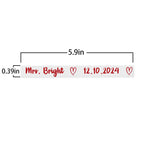 Custom Name & Date Heart Transparent Wedding Shoe Stickers - Personalized Couple's Gift