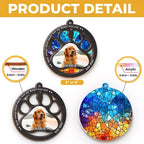 Custom Photo Light Catching Hanging Personalized Dog Memorial Ornament