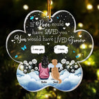 loss of dog gift ornament personalized design hanging keepsake detail view