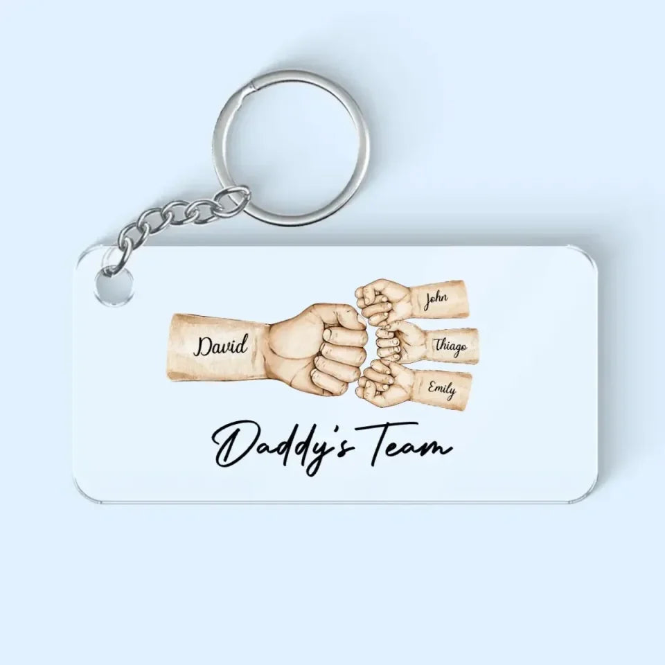 personalized keychain for dad with clear acrylic finish