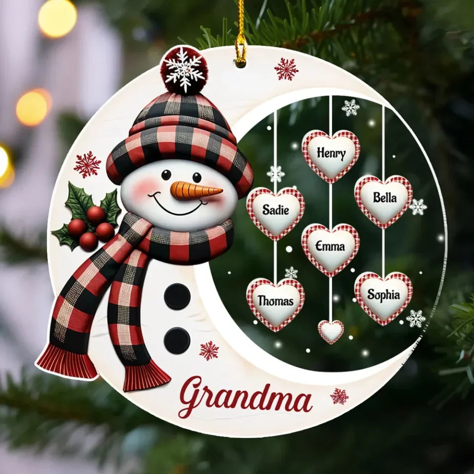 sweetheart of nana acrylic ornament personalized with custom details cozy home accent