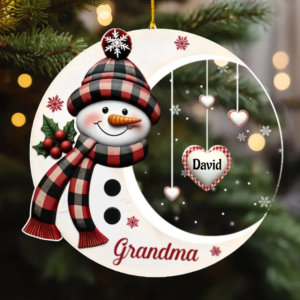 meaningful sweetheart of nana acrylic ornament gift with custom details family memory display