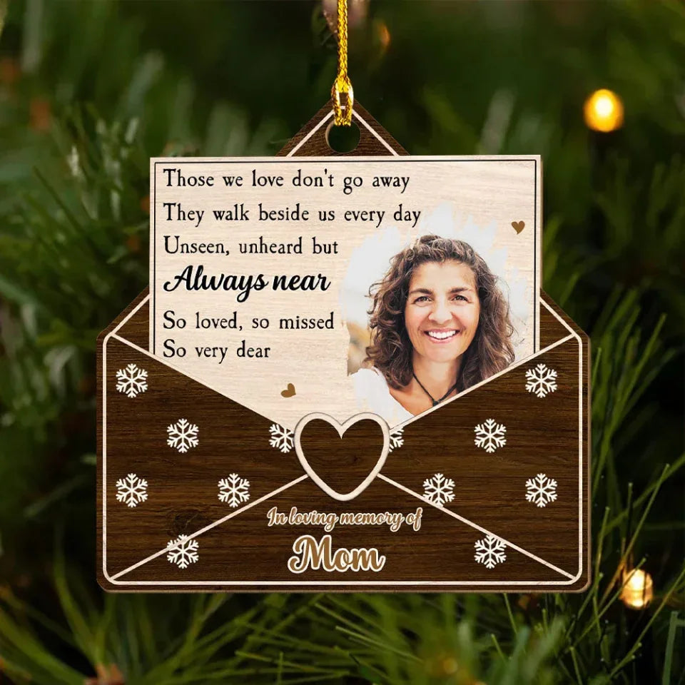 wooden style ornament personalized design remembrance gift wood