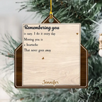 personalized design ornament wooden style memorial design