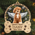 Photo Ornament Christmas Sympathy Gift for Loss of Dog Meaningful Keepsake Detail