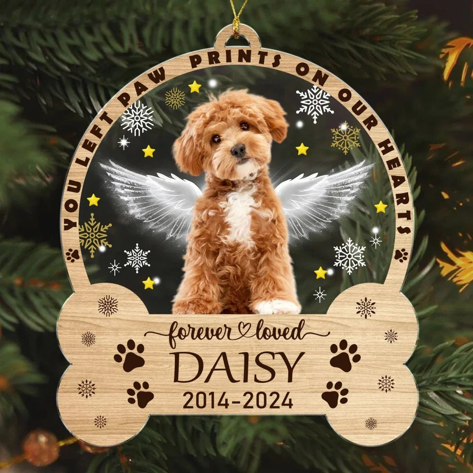Photo Ornament Christmas Sympathy Gift for Loss of Dog Meaningful Keepsake Detail