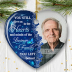 ornament personalized photo with name ceramic finish christmas remembrance ceramics