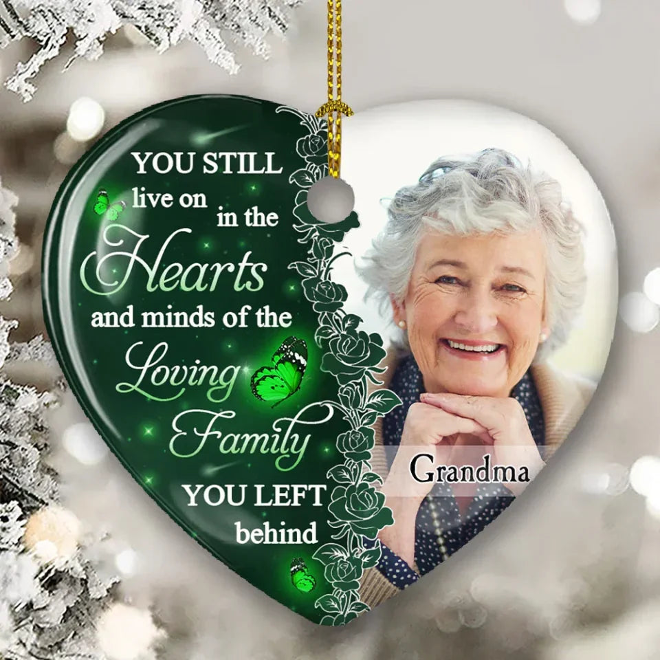 ceramic finish ornament personalized photo with name remembrance gift