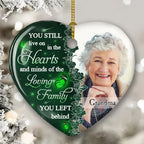 ceramic finish ornament personalized photo with name remembrance gift