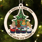 personalized design grow old friend wood ornament wooden