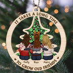 grow old friend wood ornament personalized design wooden