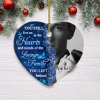 ornament personalized photo with name ceramic finish memorial design