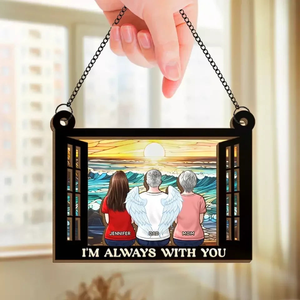 acrylic suncatcher personalized design window remembrance decor 8in 20cm 20cm