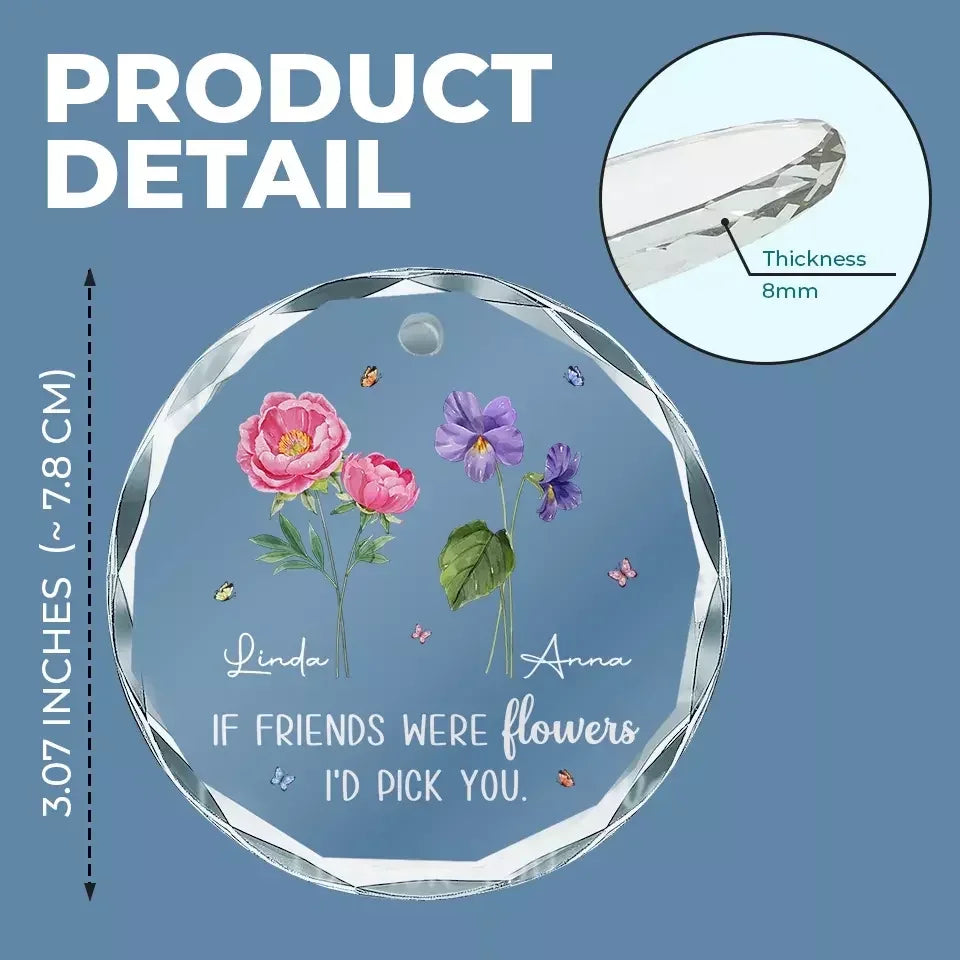 friends bff sisters circle glass ornament gift for sister