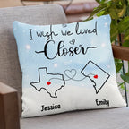 square pillow personalized design gift for best friend