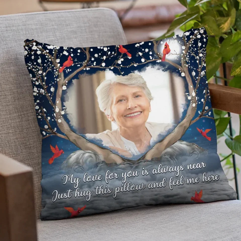 pillow personalized photo comfort during grief square