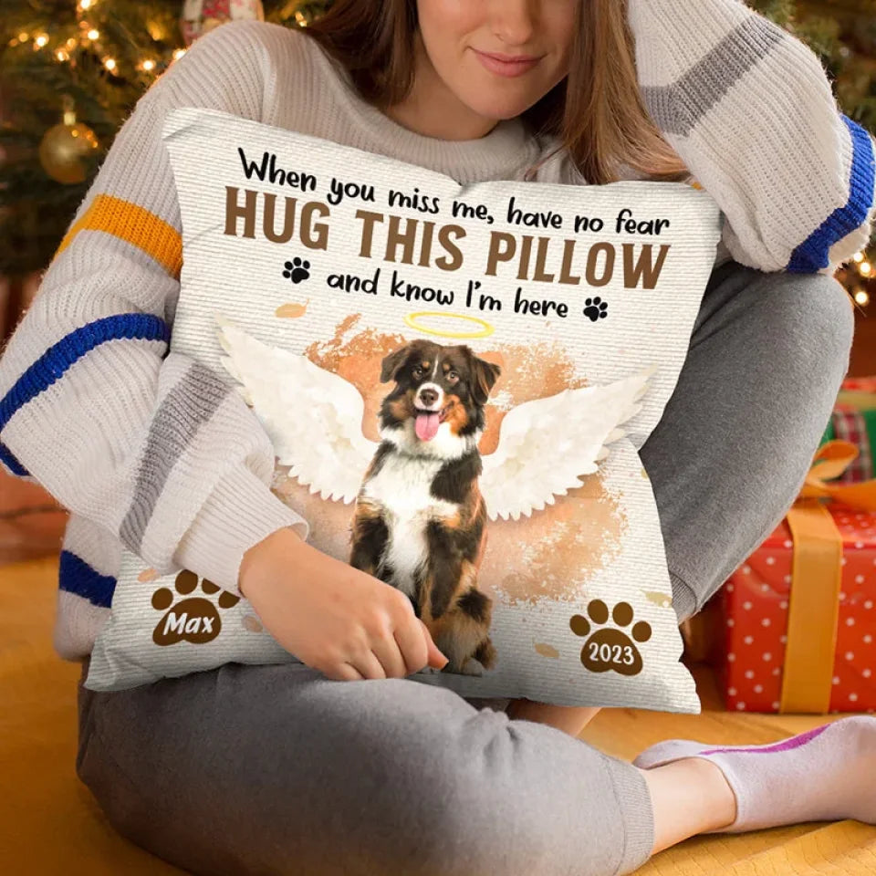Pillow Personalized Photo Sympathy Gift for Loss of Dog