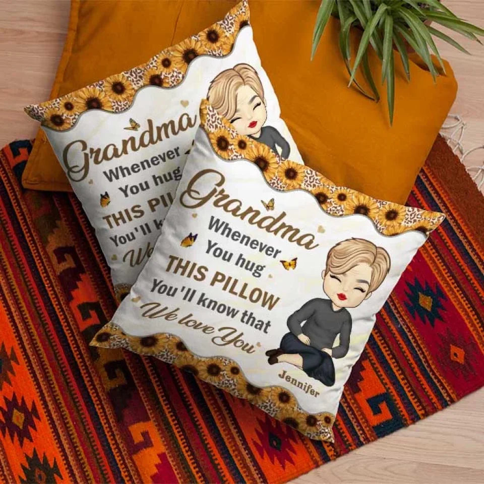 whenever you hug this pillow pillow soft home accent mothers day gift for grandparents
