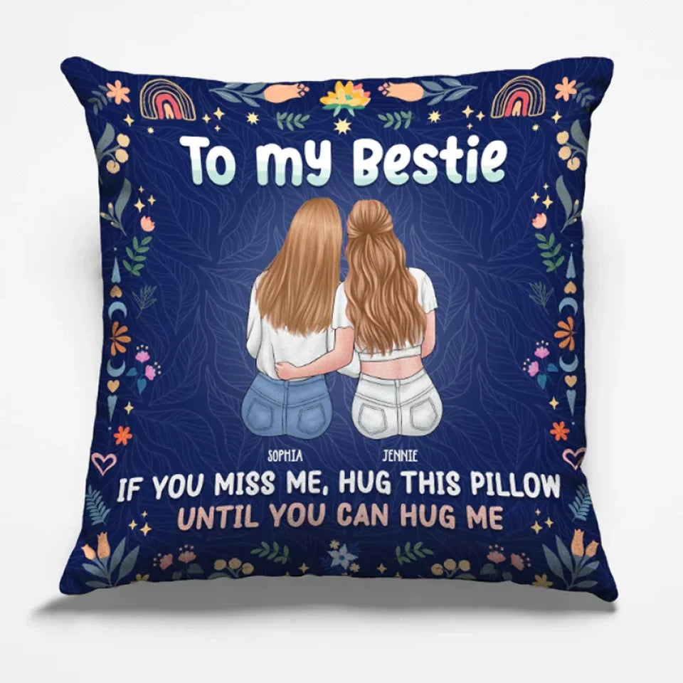 square personalized design pillow gift for best friend