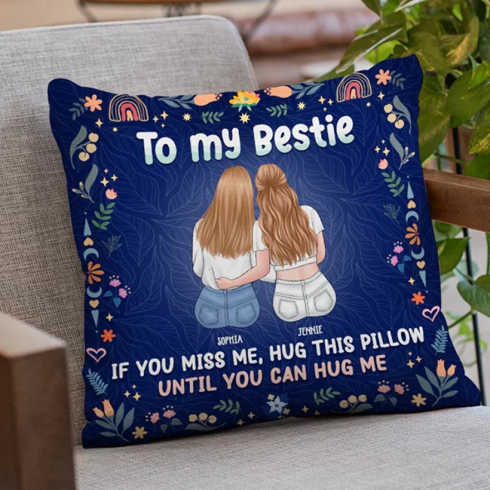 square pillow personalized design gift for best friend