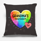 pillow featuring grandmas so into her sweethearts and family names heartfelt gift
