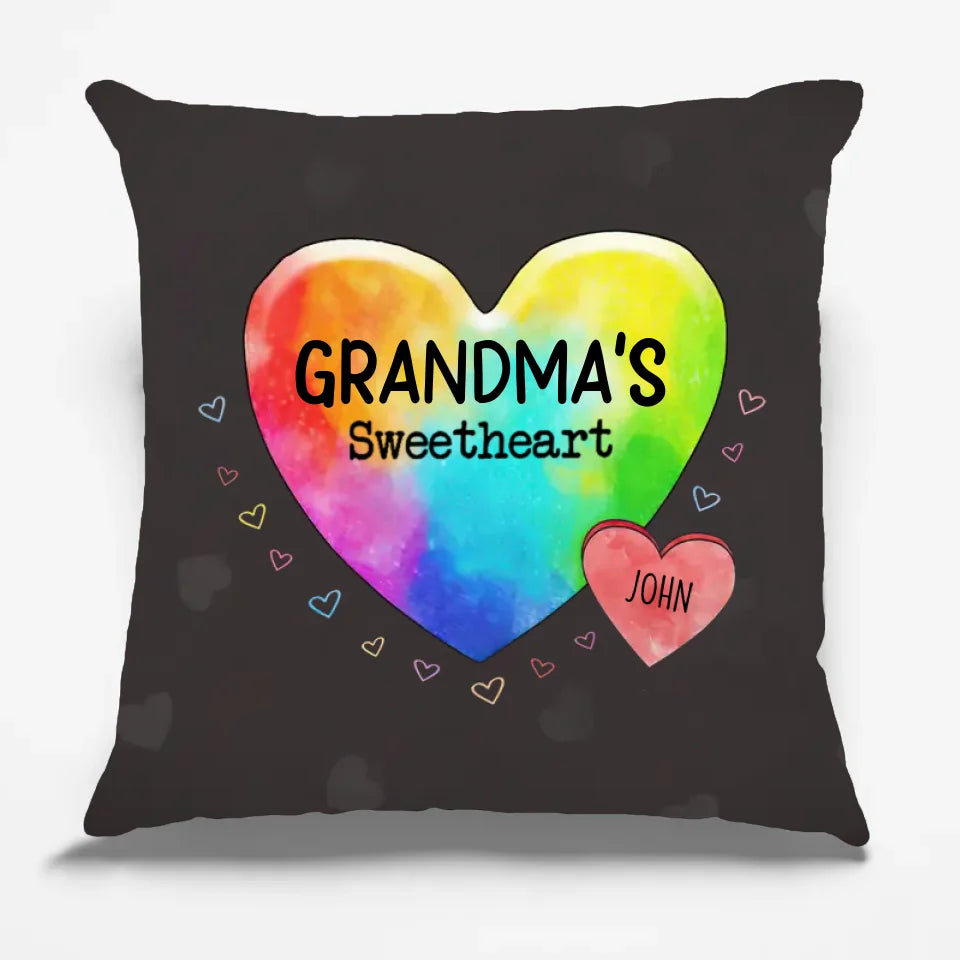 pillow featuring grandmas so into her sweethearts and family names heartfelt gift