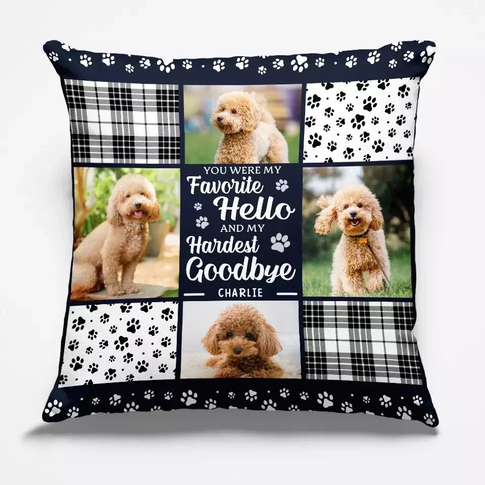 Pillow Personalized Photo Sympathy Gift for Loss of Dog