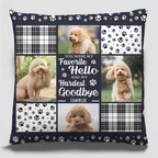 Square Personalized Photo Pillow Sympathy Gift for Loss of Dog
