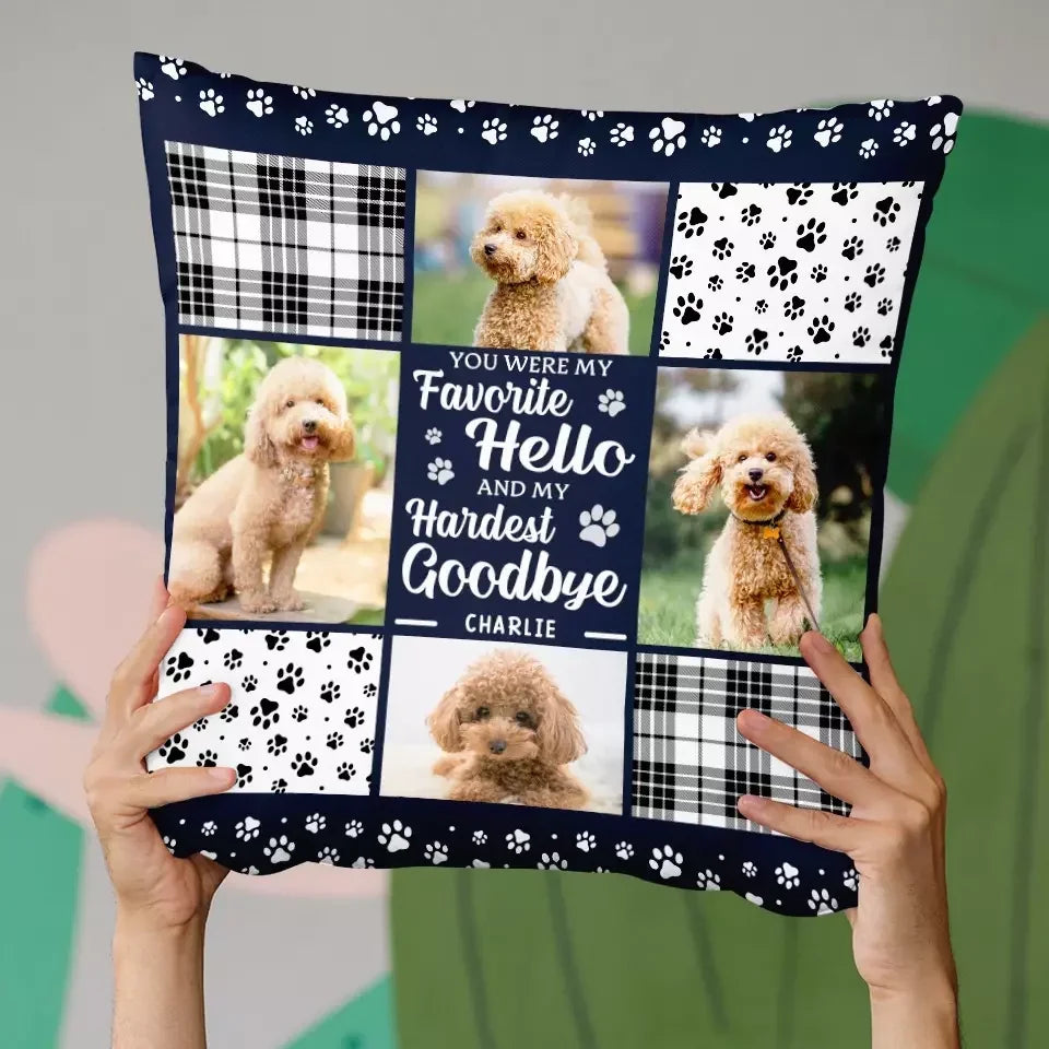 Pillow Sympathy Gift for Loss of Dog Soft Photo Cushion