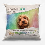 Square Personalized Photo Pillow Sympathy Gift for Loss of Dog
