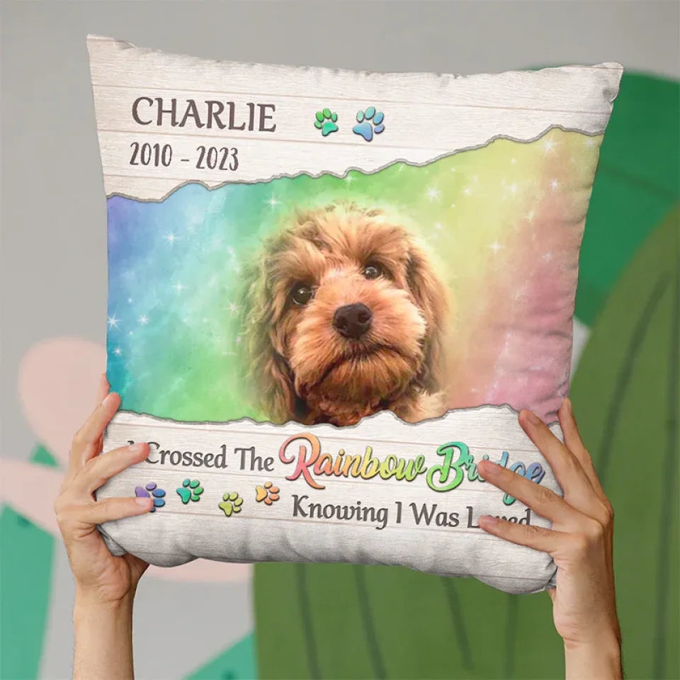 Pillow Sympathy Gift for Loss of Dog Soft Photo Cushion