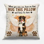 Square Personalized Photo Pillow Sympathy Gift for Loss of Dog