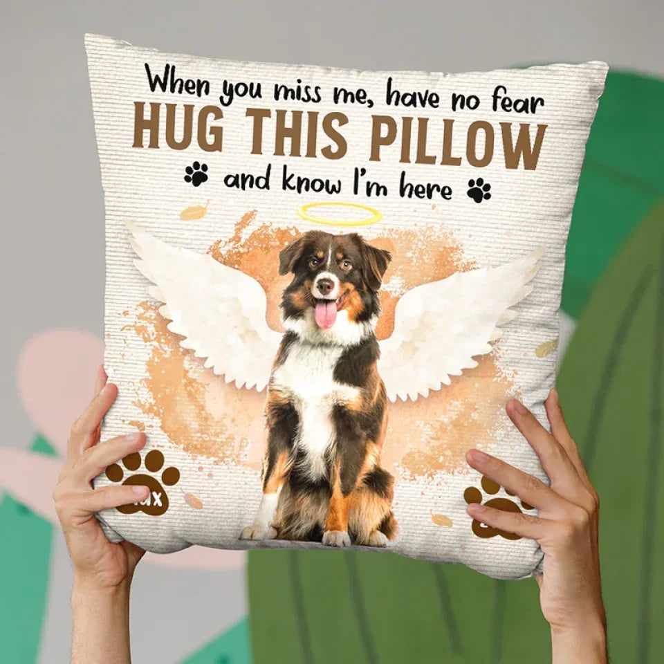 Pillow Personalized Photo Sympathy Gift for Loss of Dog