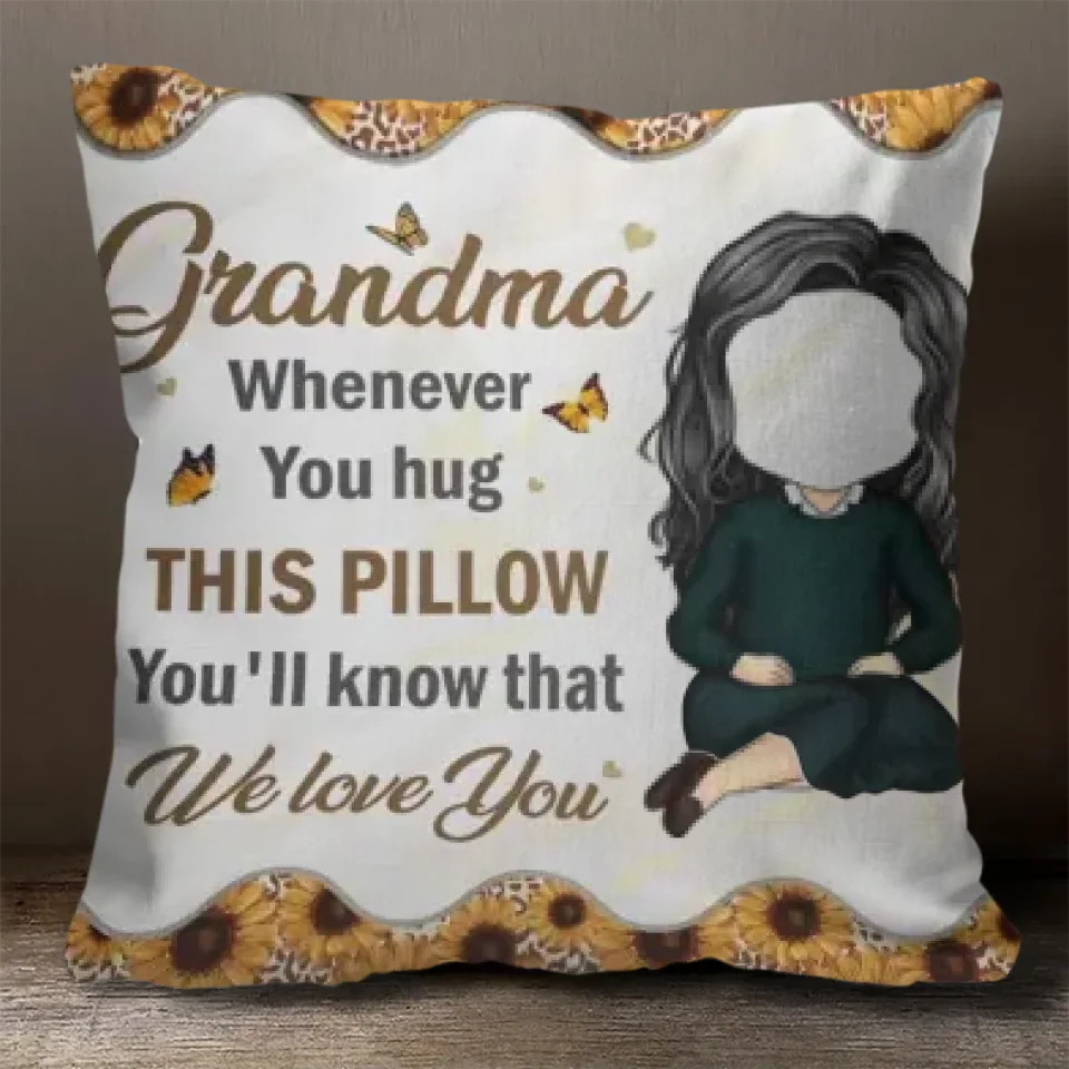 whenever you hug this pillow pillow personalized gift for grandparents