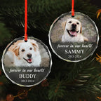 Glass Ornament Personalized Photo and Name Sympathy Gift for Loss of Dog