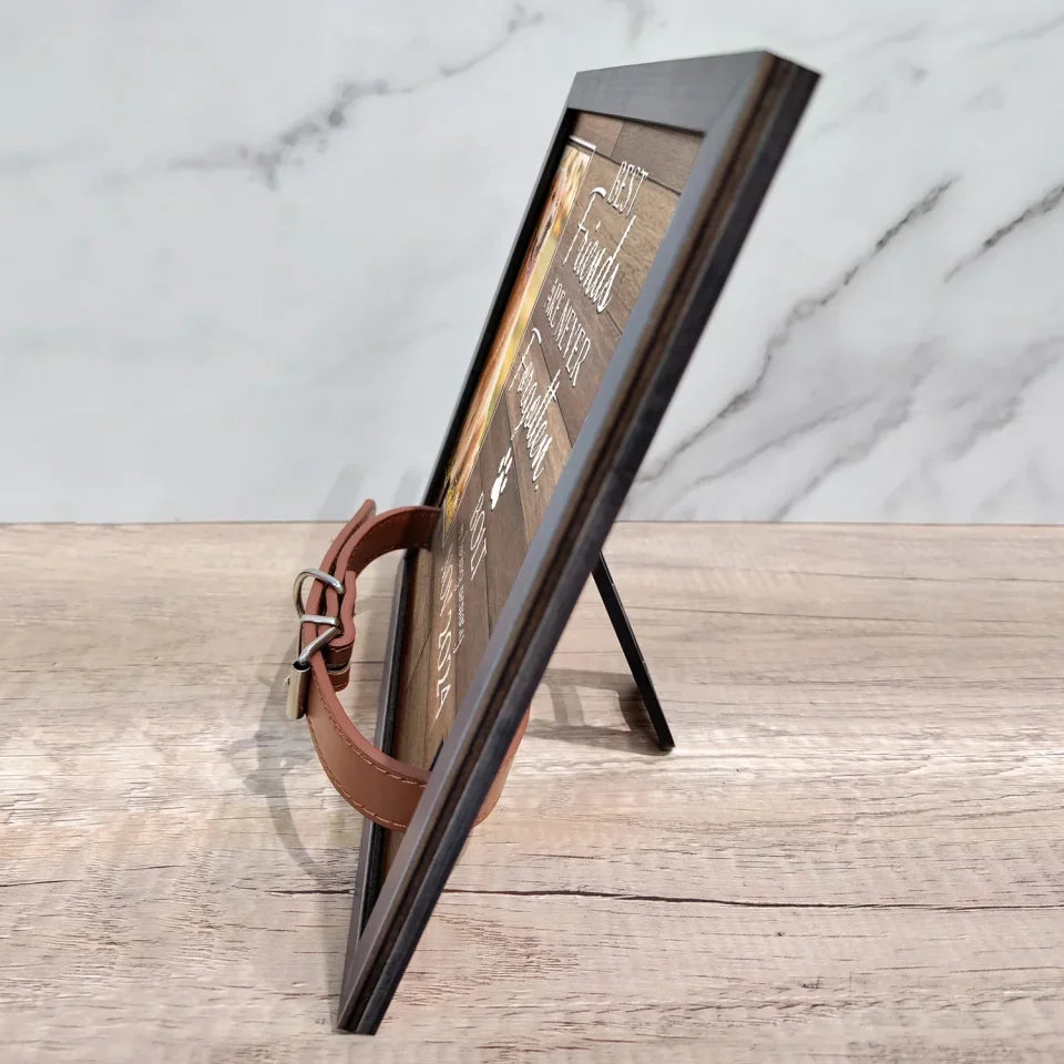 My Hardest Goodbye Pet Collar Frame Loss of Dog Gift for Grief Support Layered Wooden Keepsake