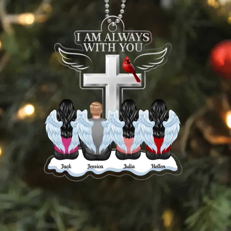 personalized design cardinal ornament engraved remembrance gift acrylic