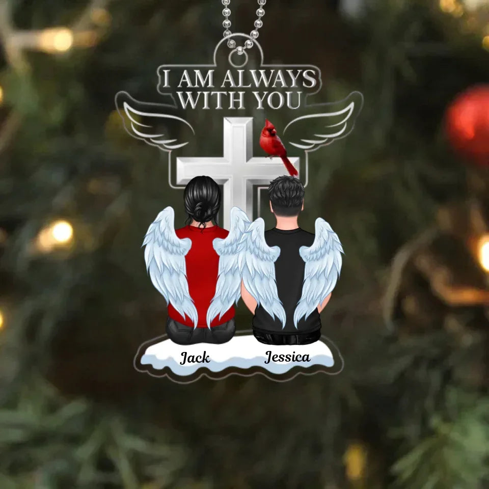 angel wings ornament personalized design acrylic keepsake keepsake display acrylic