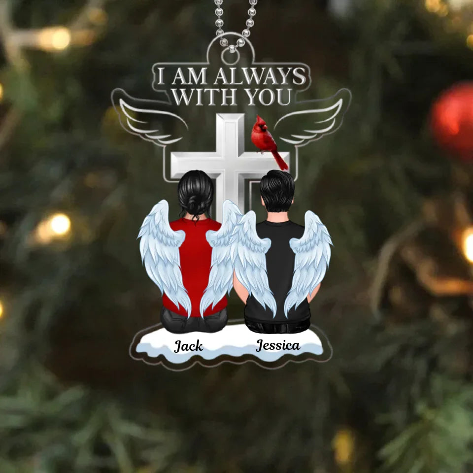 angel wings personalized design ornament holiday decor