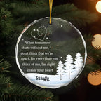 Personalized Photo Glass Ornament Sympathy Gift for Loss of Dog Light Catching Keepsake
