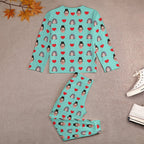 Custom Two Face Children's Sleepwear Long Sleeves Girls Pajamas Set