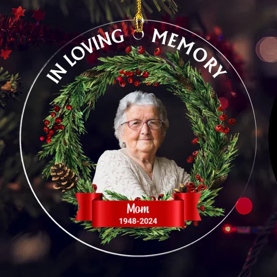 ornament personalized photo with name acrylic keepsake keepsake display acrylic