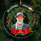 personalized photo with name ornament acrylic keepsake remembrance gift acrylic