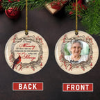 ornament personalized photo with name ceramic finish keepsake display ceramic