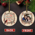 personalized photo with name ornament ceramic finish remembrance gift
