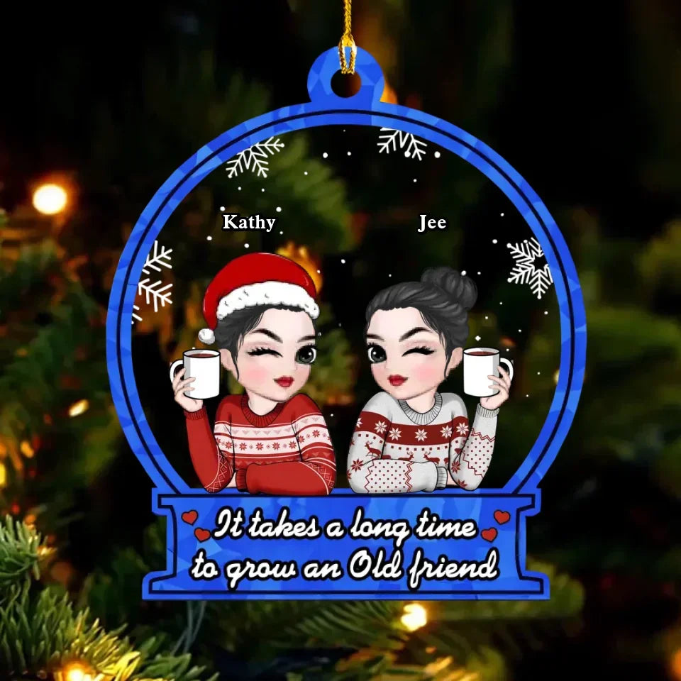 personalized design grow old friend acrylic ornament gift for best friend