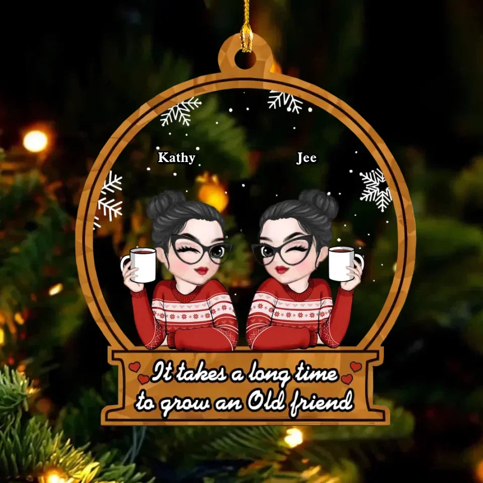 grow old friend acrylic ornament personalized design