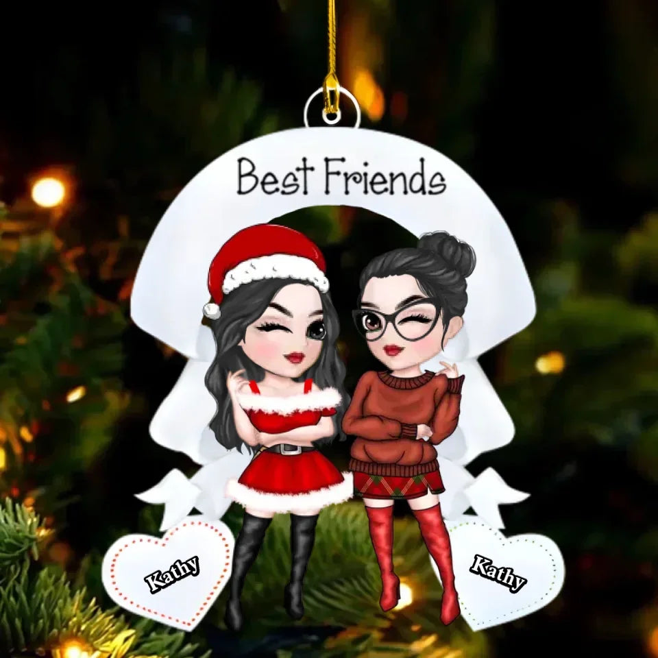 friends acrylic ornament personalized design christmas gift