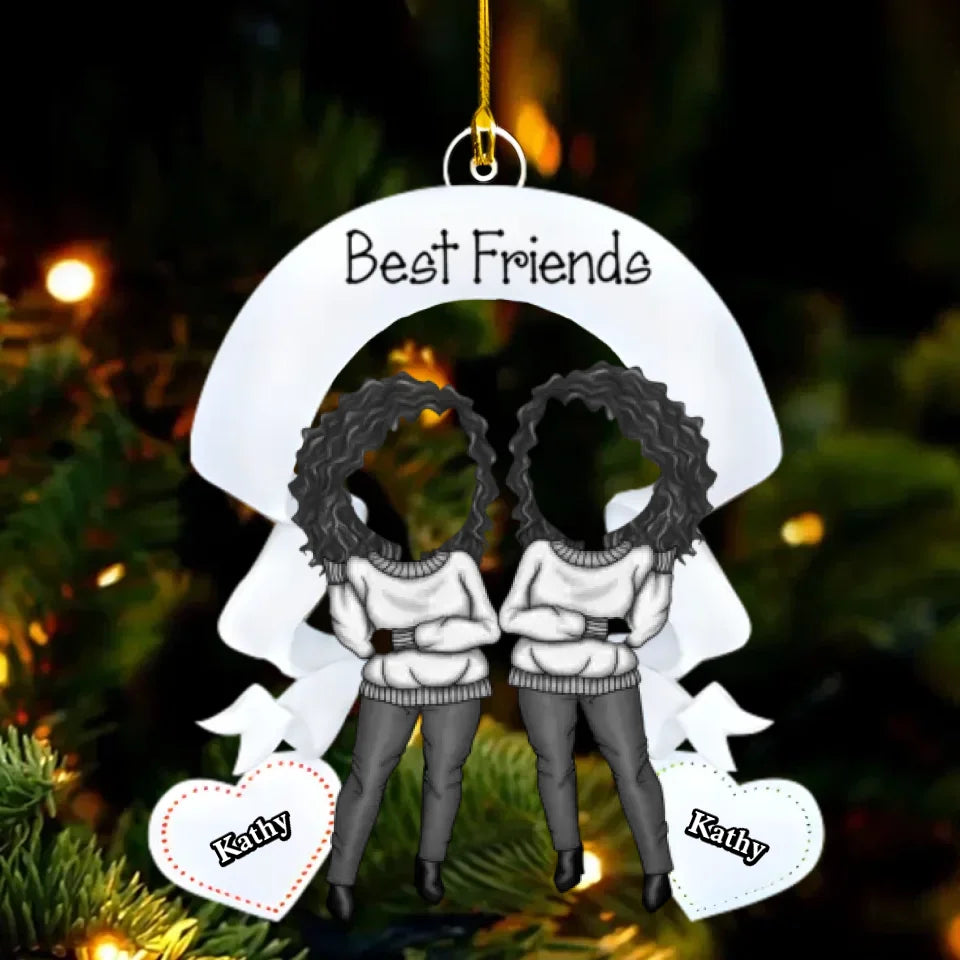 friends acrylic ornament personalized design